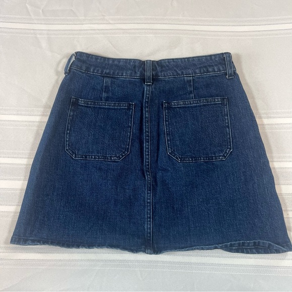 Madewell Front Zip Denim Jean Skirt Size 26 - Picture 2 of 5